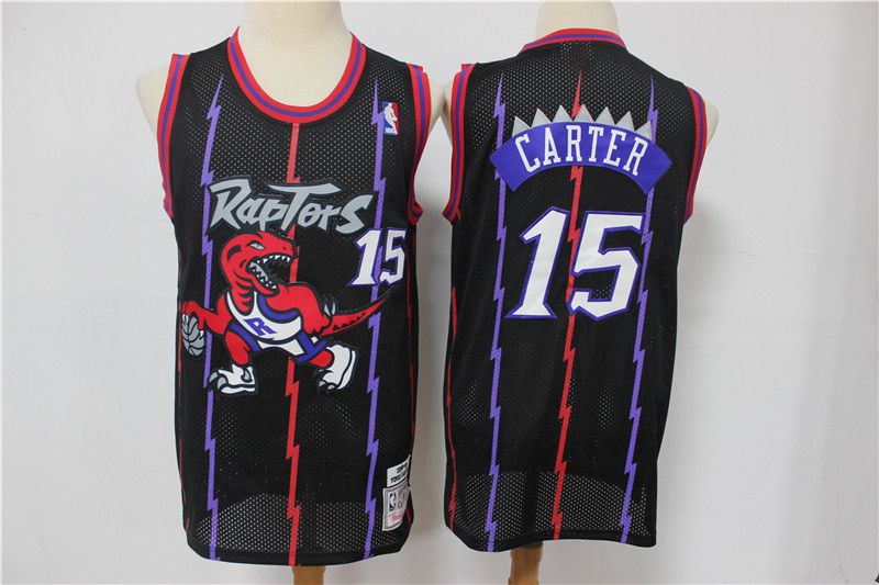 Men Toronto Raptors #15 Carter Black Classic retro Limited Edition NBA Jersey